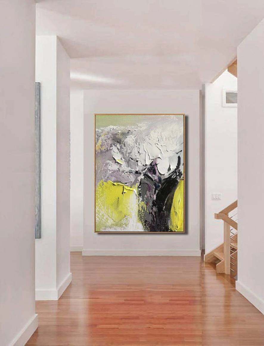 Black Modern Office Abstract Canvas Artwork 0E6BY wall art